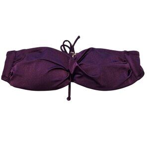 Victoria's Secret Purple Swimsuit Bandeau Twist Bikini Top 34B